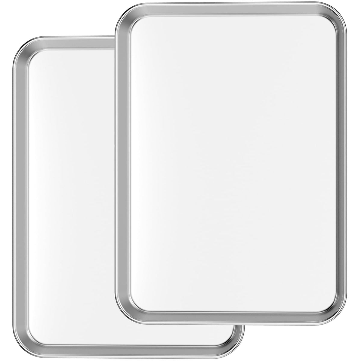 Bastwe baking sheets with a mirror finish for even browning and easy release.