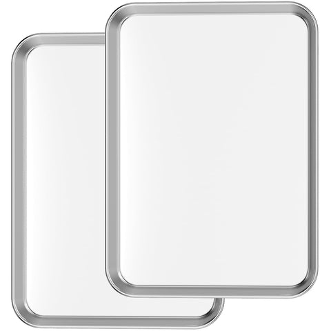 Bastwe baking sheets with a mirror finish for even browning and easy release.