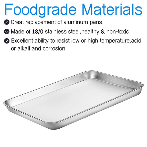 Bastwe baking sheets' sturdy design resists warping for durable, long-lasting use.
