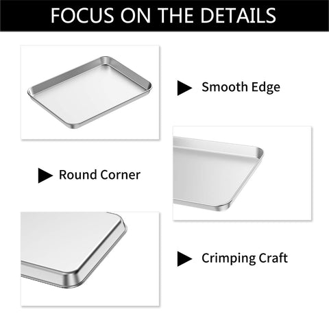 Bastwe rimmed edges keep juices contained during baking.