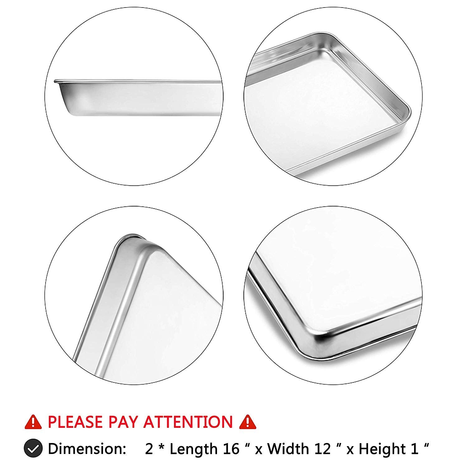 Bastwe toaster oven tray with 1-inch rim prevents spills during busy baking.