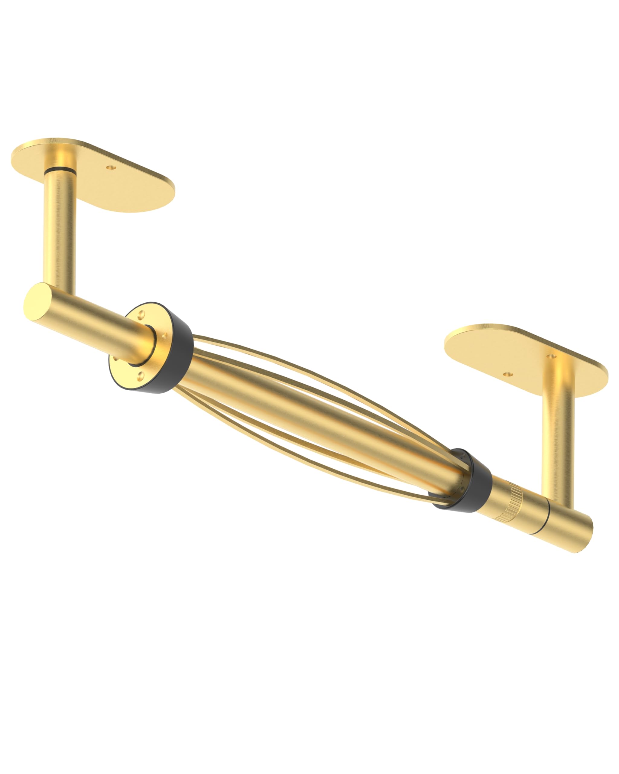 BathDANCE under-cabinet paper towel holder with damping for effortless one-handed tearing.