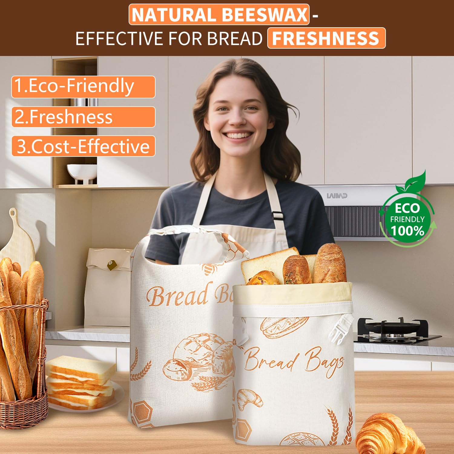 Moisture-locking beeswax coating preserves bread moisture and freshness