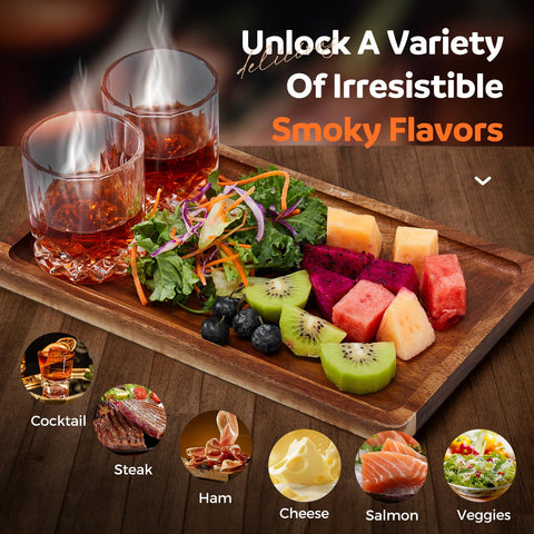 Batoslee whiskey smoker box front panel with tight seal for infusion