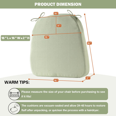 Battilo chair cushion with non-slip backing prevents sliding