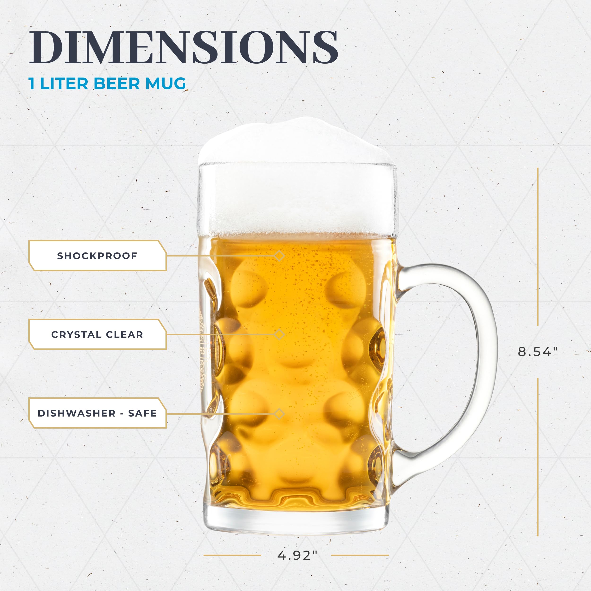 Bavaria Trachten authentic German beer stein look, ideal for Oktoberfest parties and gifting
