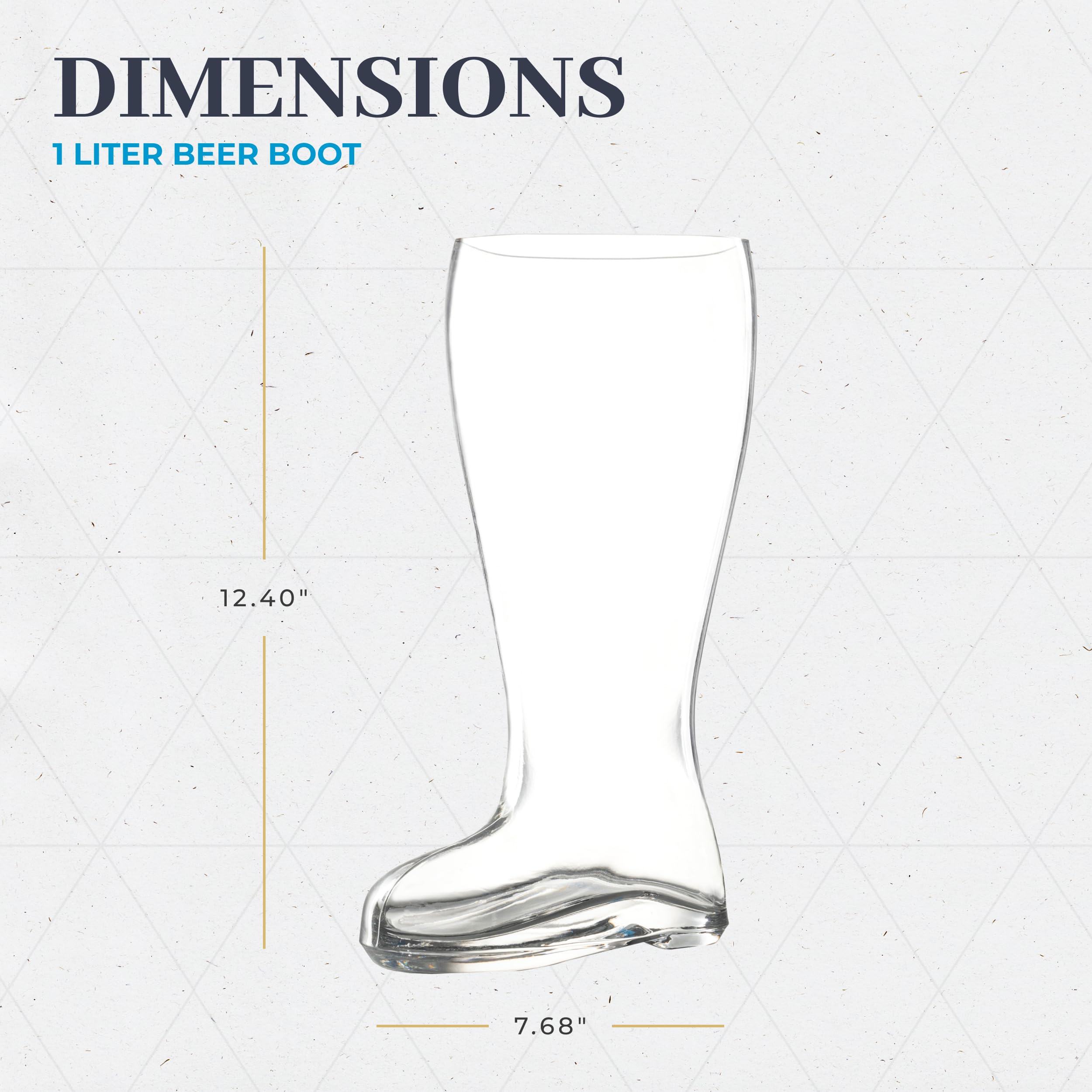 BAVARIA TRACHTEN Das Boot 1L beer glass at Oktoberfest-style event table.