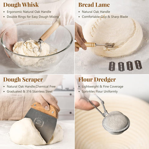BAVIFY linen liners keep dough shapes cleanly and aid cleanup