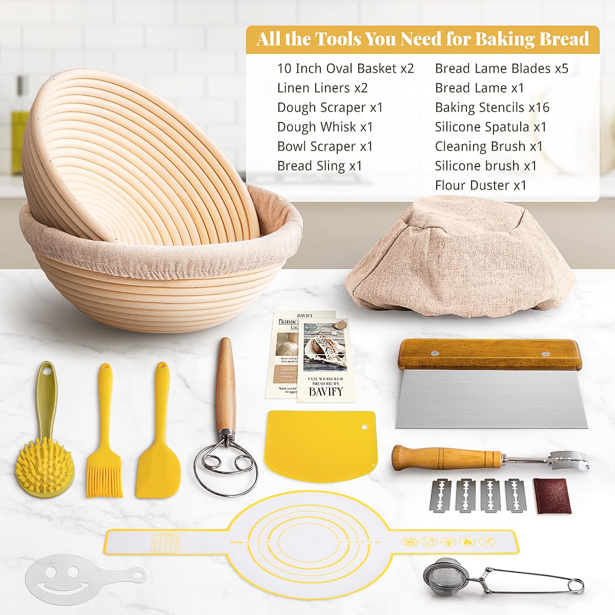 Bavify bread scoring tool with five blades for precise cuts.