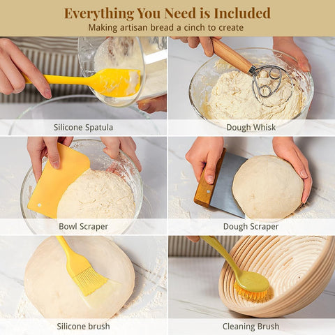 BAVIFY Sourdough Starter Kit dough scraper: smooth handling and easy cleanup