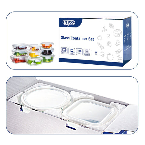 Bayco glass storage rectangle 1050ml ideal for bulk meals and leftovers.