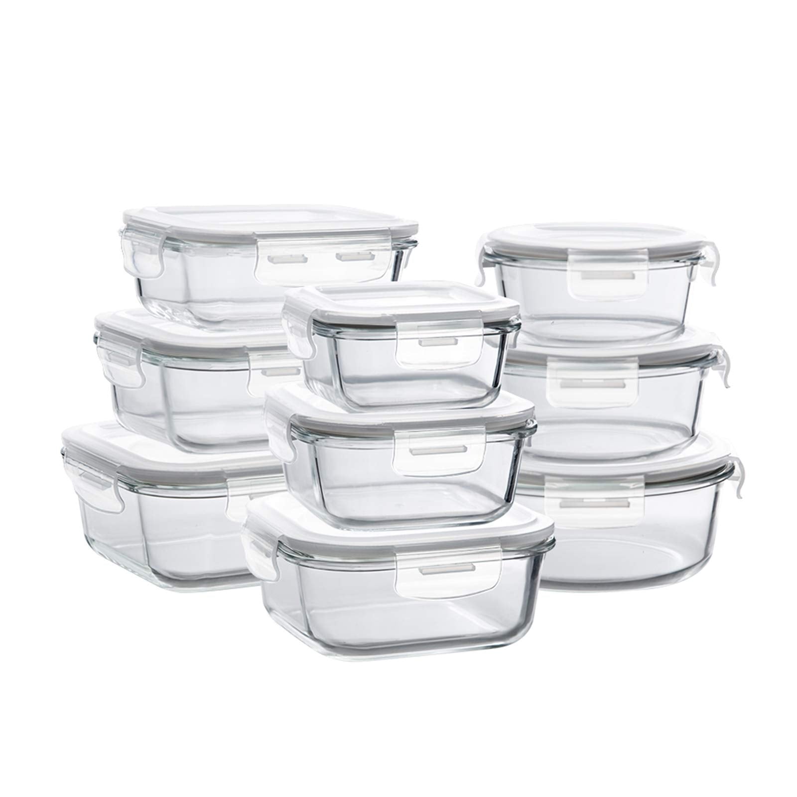 Bayco glass storage rectangle 370ml with airtight seal for fresh meals.