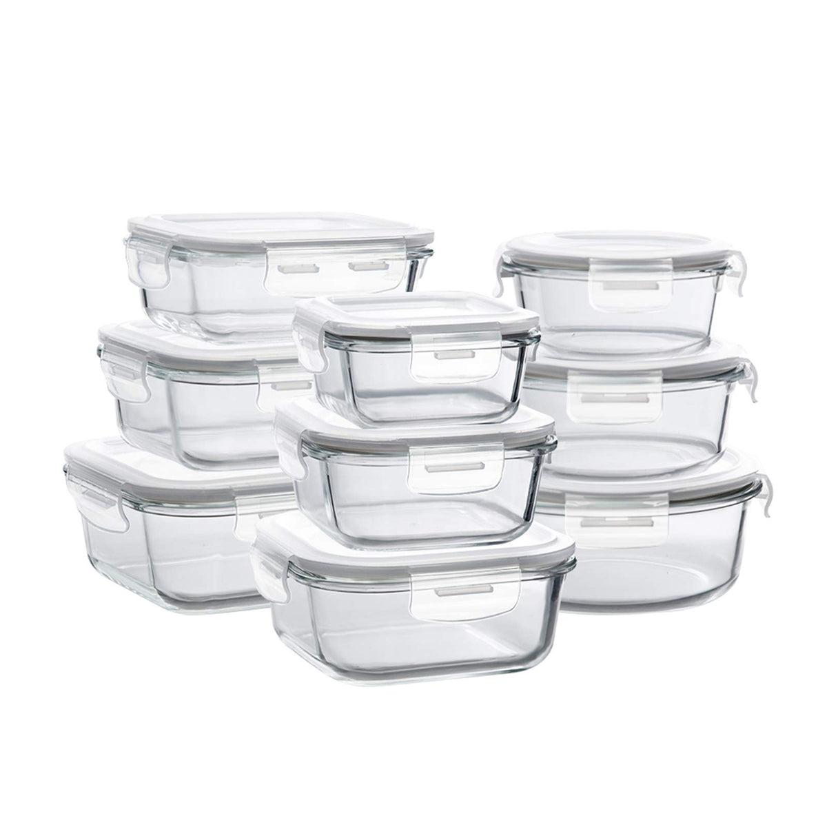 Bayco glass storage rectangle 370ml with airtight seal for fresh meals.