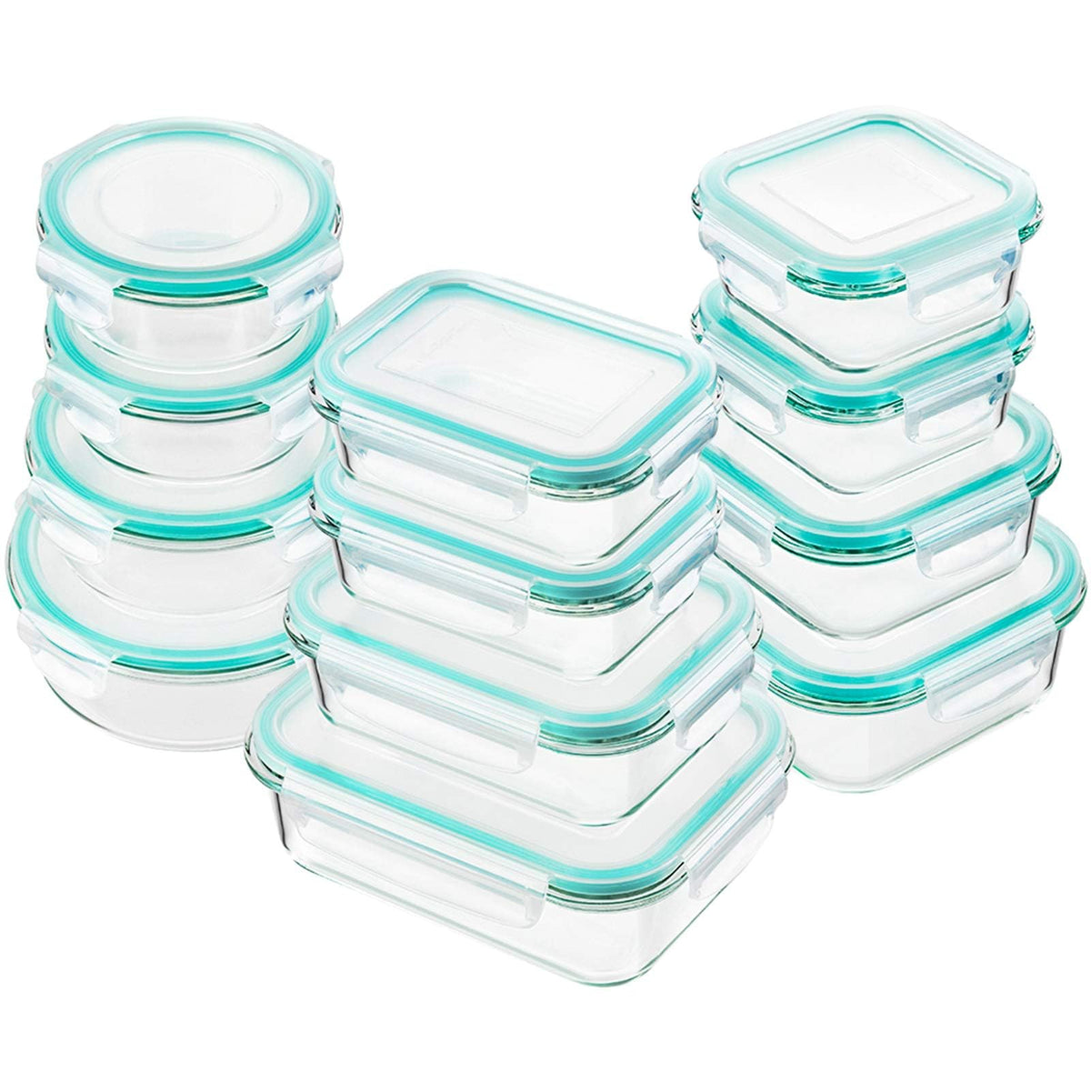 Bayco rectangle glass containers in three sizes ideal for meal prep