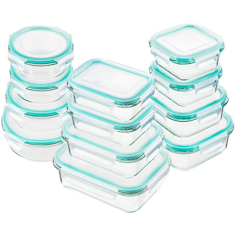 Bayco rectangle glass containers in three sizes ideal for meal prep
