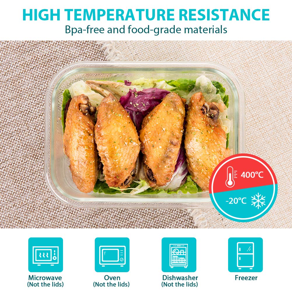 Bayco glass round containers with secure seal prevent leaks during transport