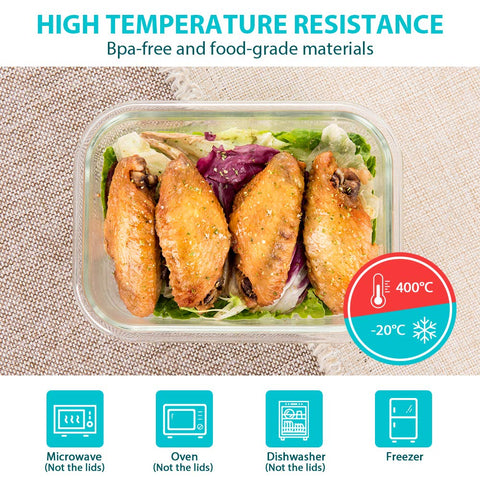Bayco glass round containers with secure seal prevent leaks during transport