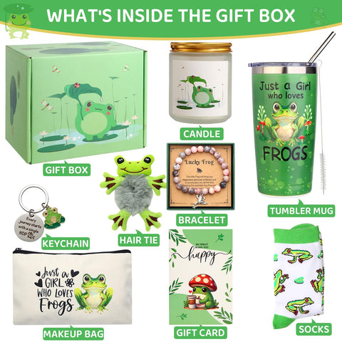 Bayelove frog gift makeup bag, spacious cotton pouch for cosmetics and travel organizing