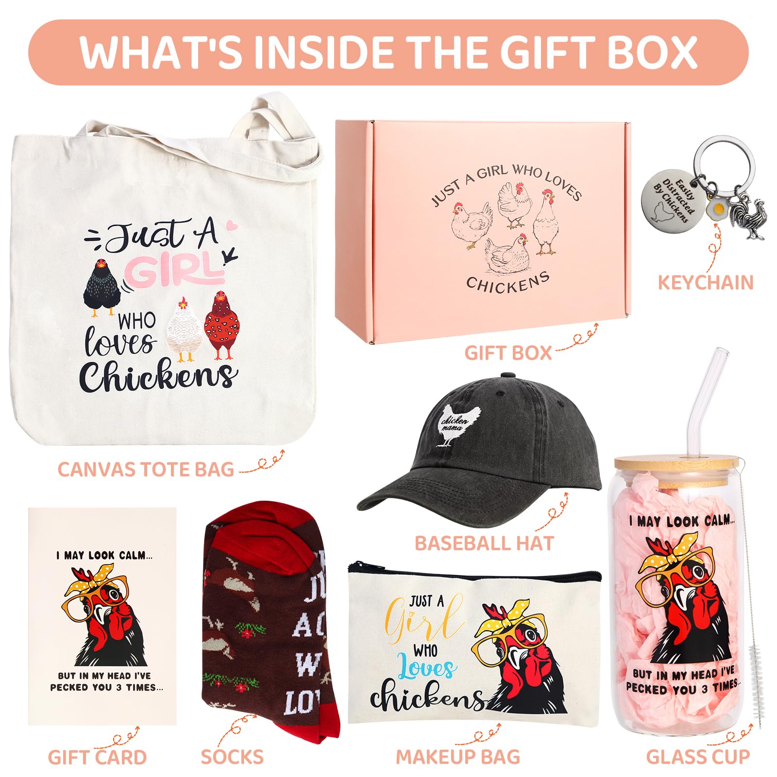 Bayelove chicken canvas tote bag, roomy for daily essentials