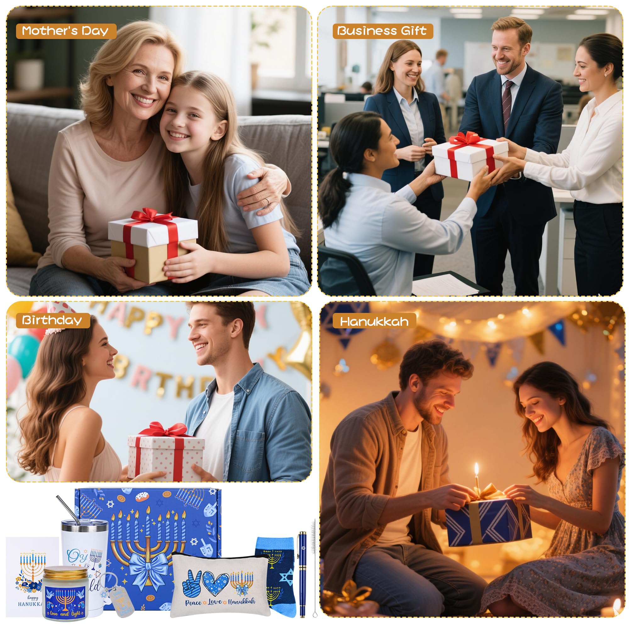 Bayelove gift-card-box—elegant packaging for Hanukkah gifting