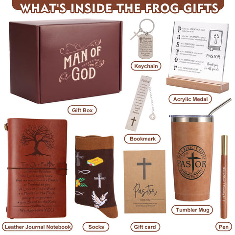 Bayelove leather pastor journal with durable leather cover for notes