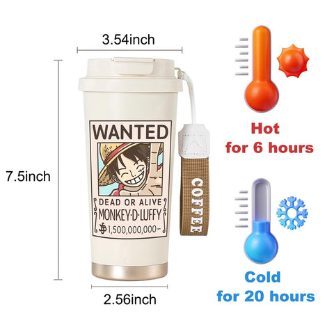 BayJew 18oz insulated travel mug keeps beverages hot or cold during commutes.