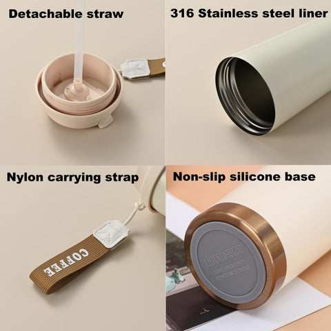 BayJew dual lid system offers easy sipping, straw mode, and secure sealing.