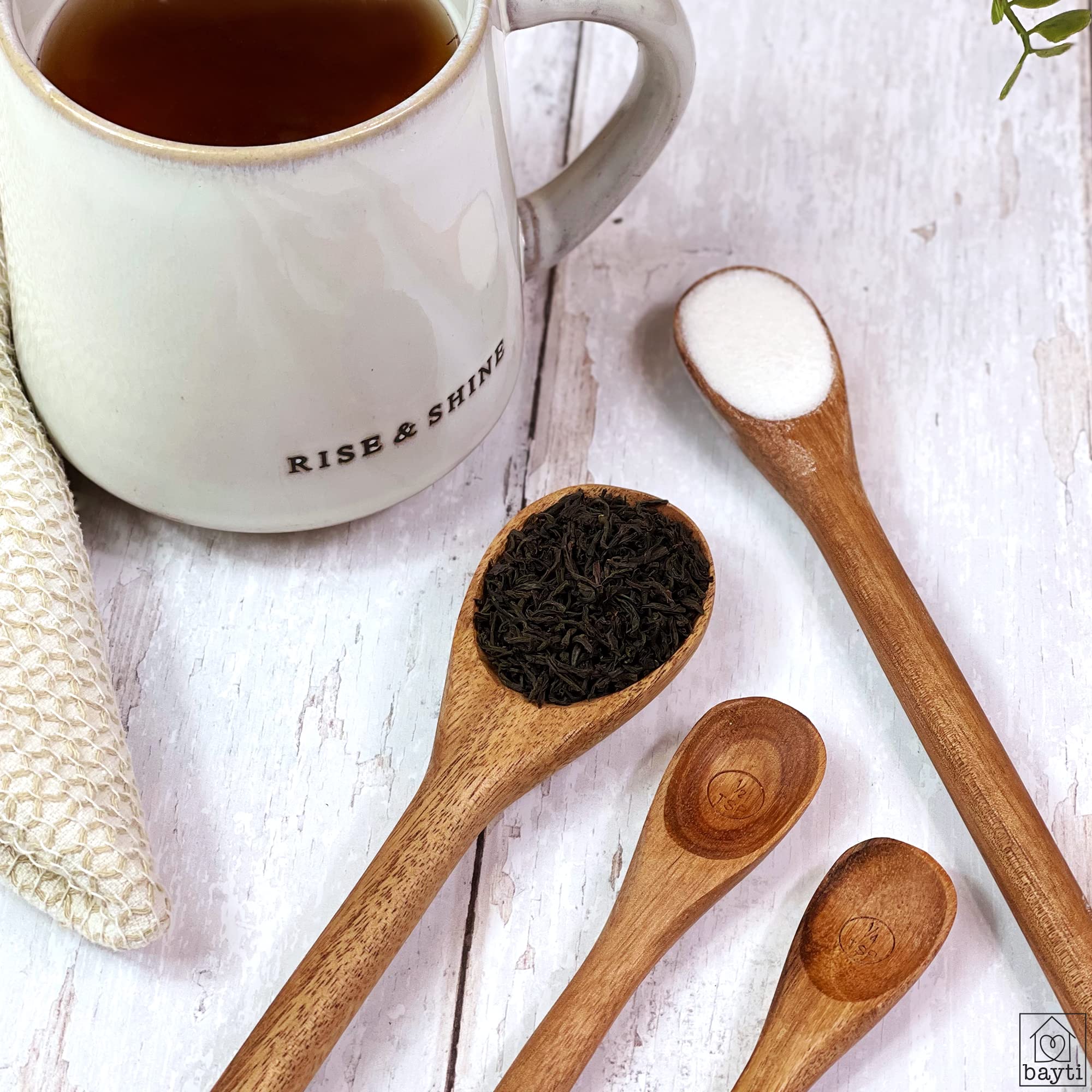 Bayti easily stacked measuring spoons save drawer space.