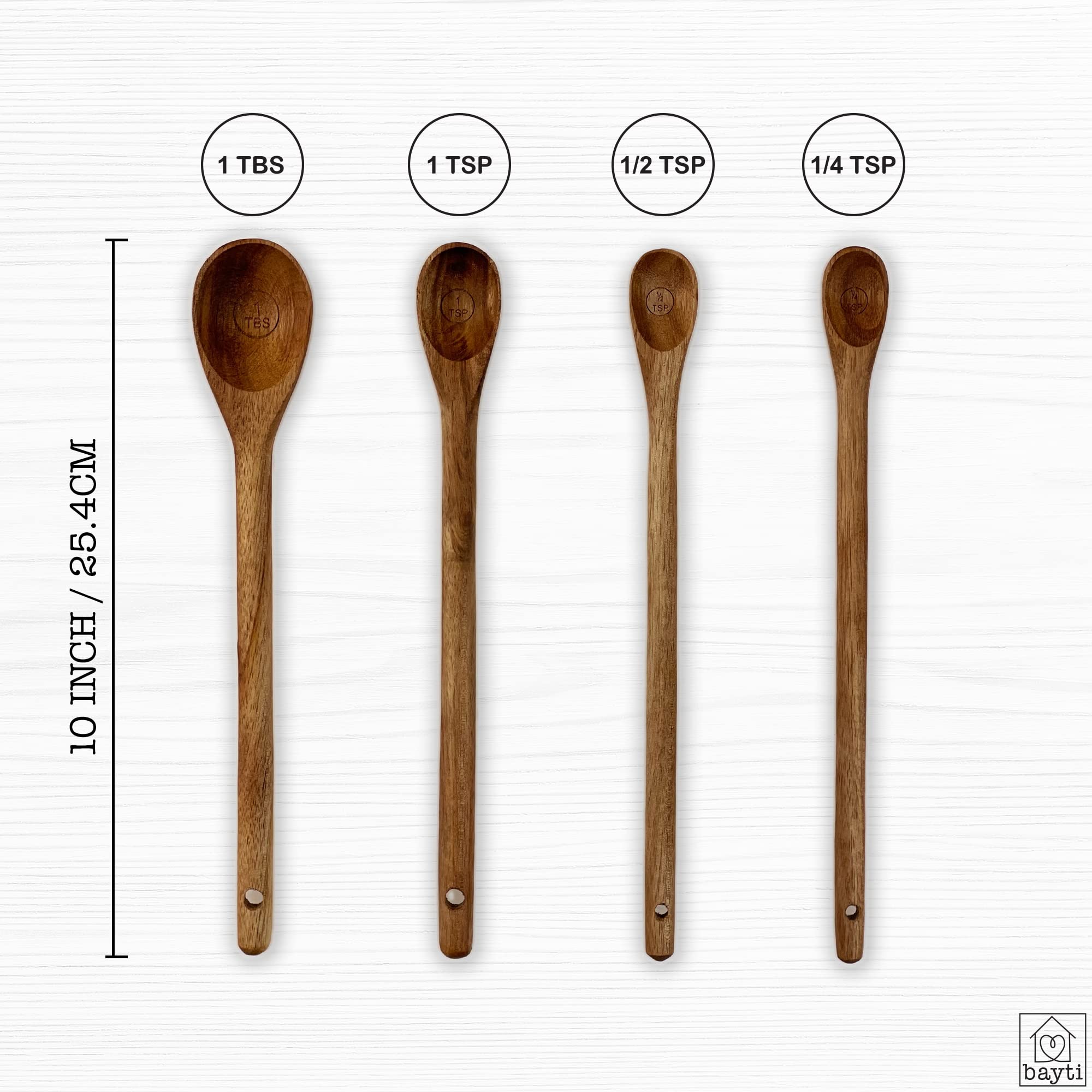 Bayti sustainable wood kitchen tools emphasizing eco-friendly materials.