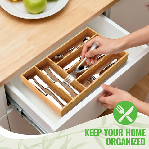 Close-up of Bayting bamboo finish adds a classy touch to drawers