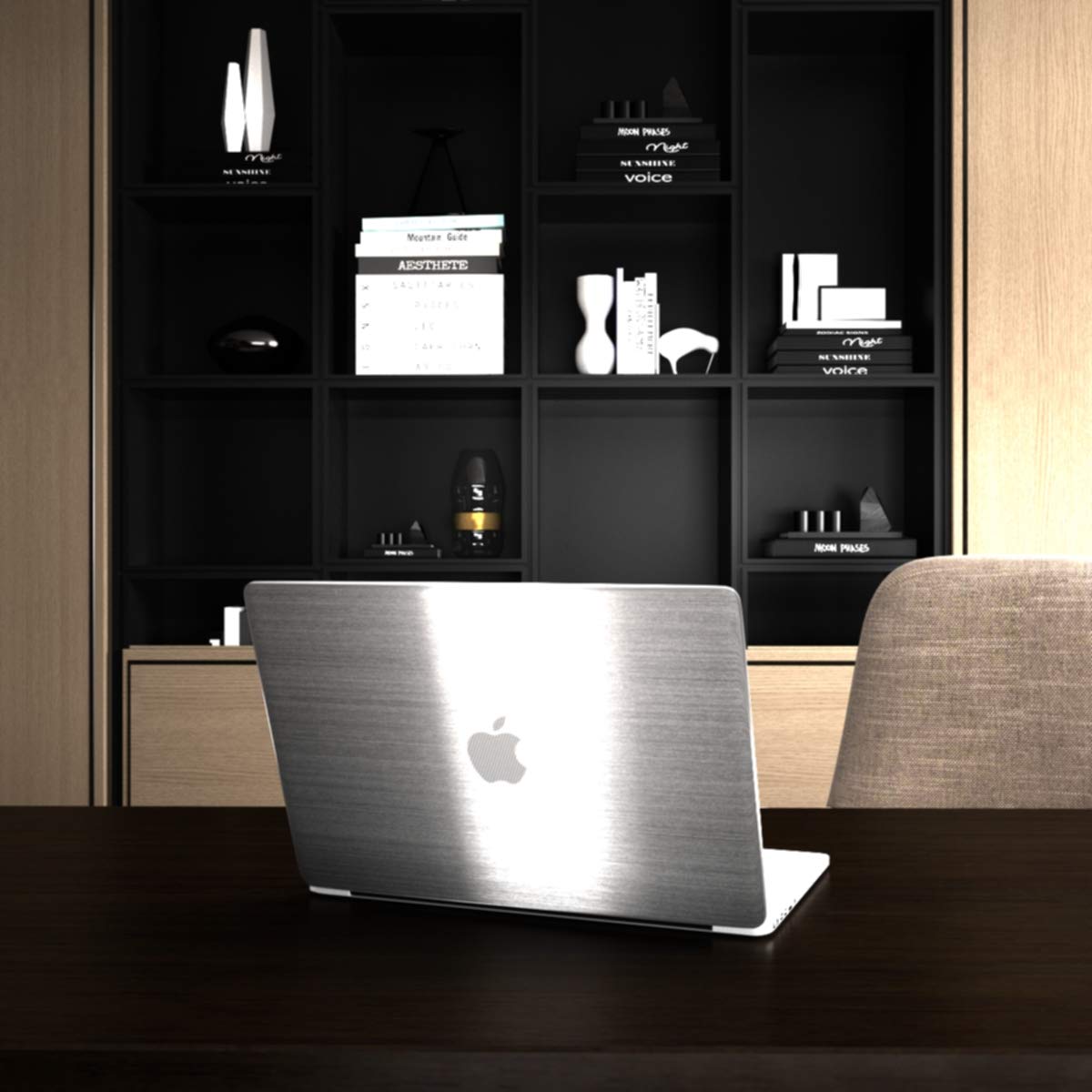 BAYYA silver contact paper on dishwasher panel offers sleek look and water-resistant surface.