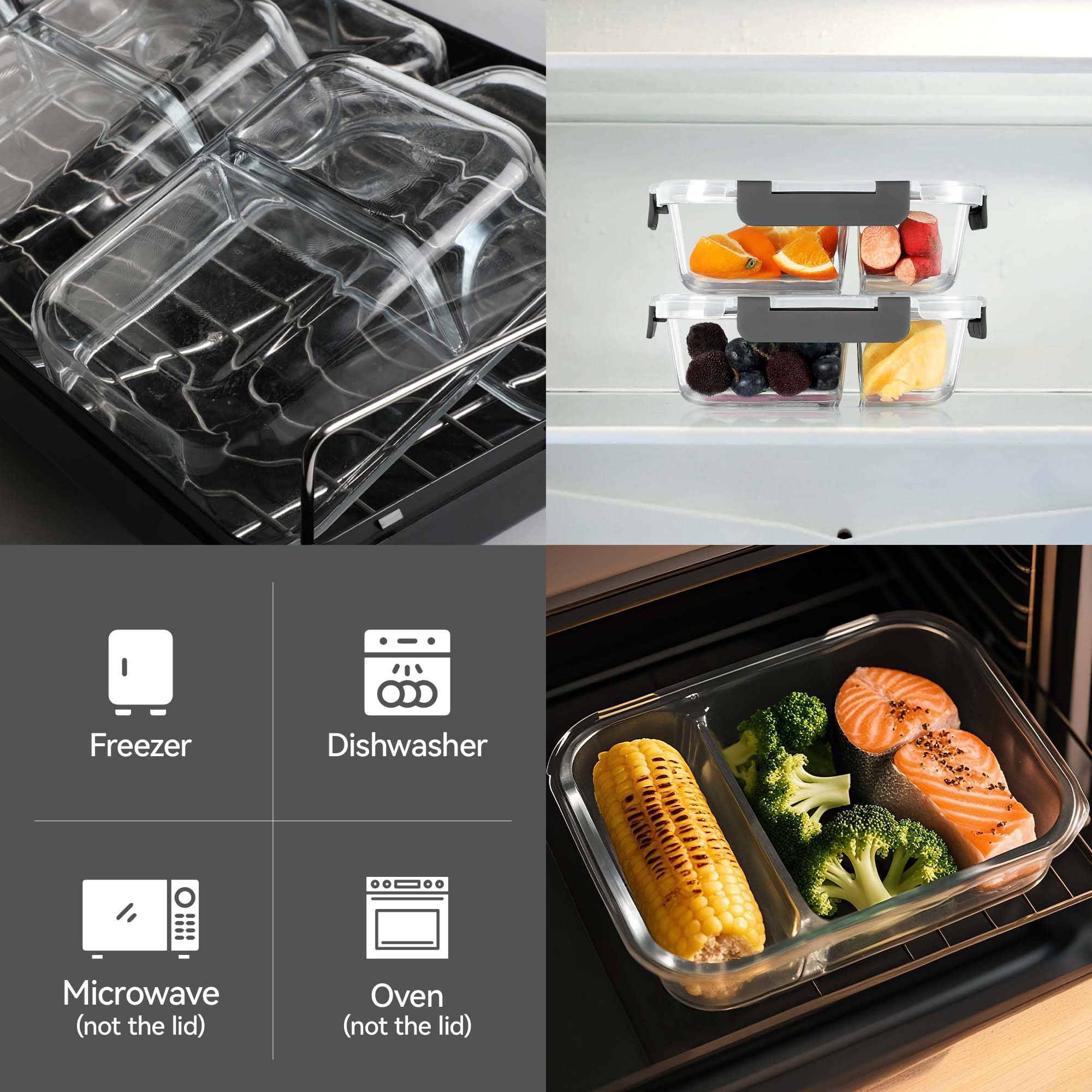BAYZZ BPA-free lids with silicone seal safeguard leaks during transport.