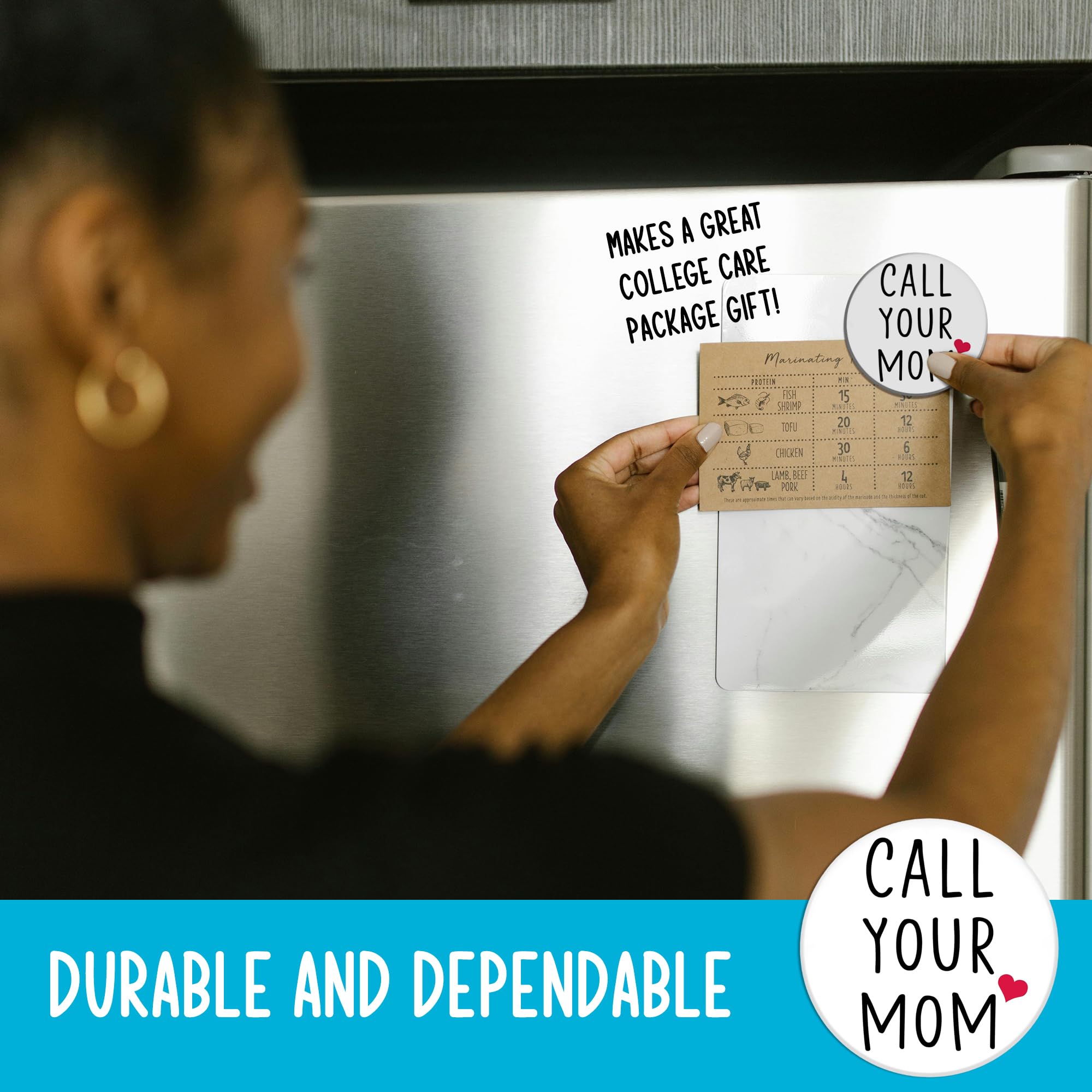 Bazaar Encounters Durable full-color magnet withstands daily use on surfaces.
