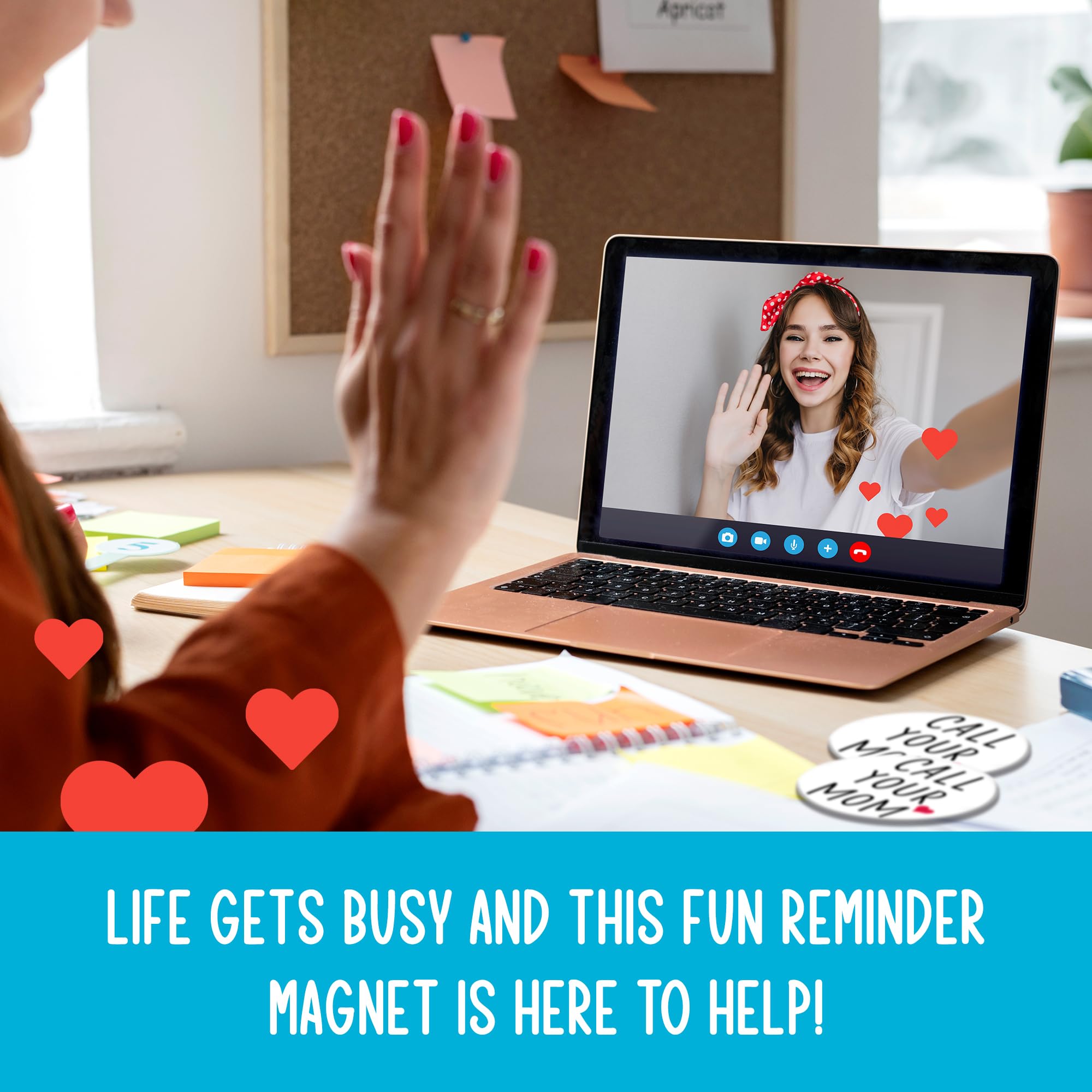 Bazaar Encounters Reminder magnet for office or dorm helps keep connections on track.