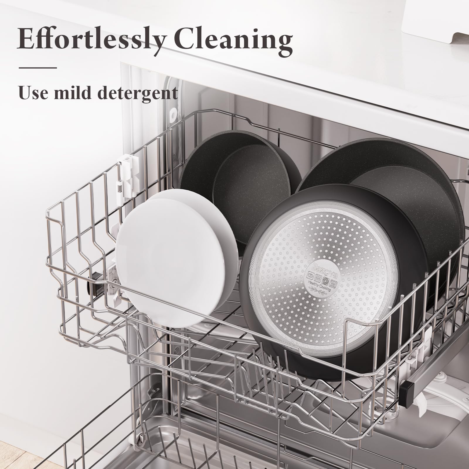 Bazova set in black finish adds sleek, modern look to kitchen.