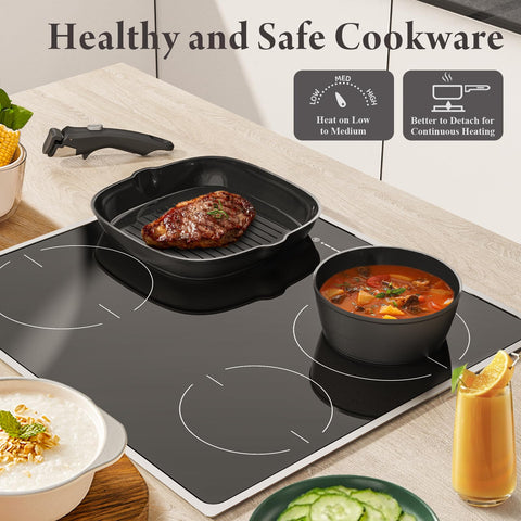 Bazova induction-compatible cookware set for energy-efficient cooking on any hob.
