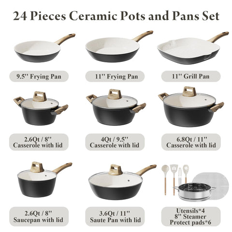 Bazova ceramic nonstick coating on pans enabling low-oil cooking.