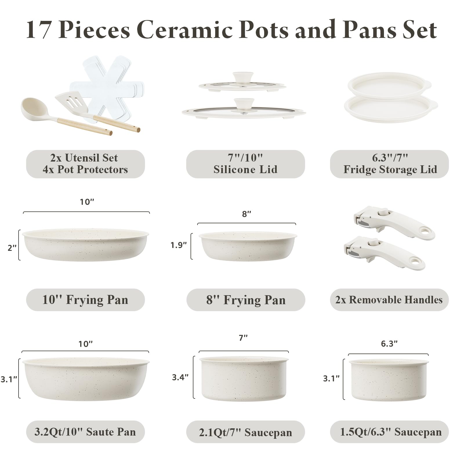 Bazova detachable handles on cookware enable quick conversion to servingware.