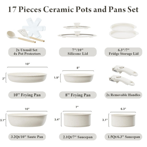 Bazova detachable handles on cookware enable quick conversion to servingware.