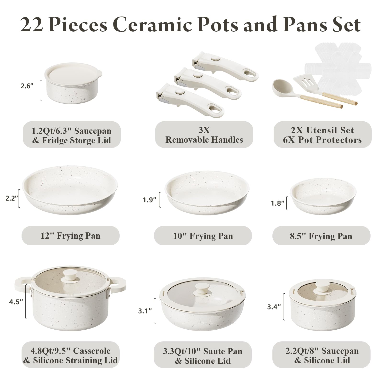 Bazova detachable handles highlighting versatile cookware for serving