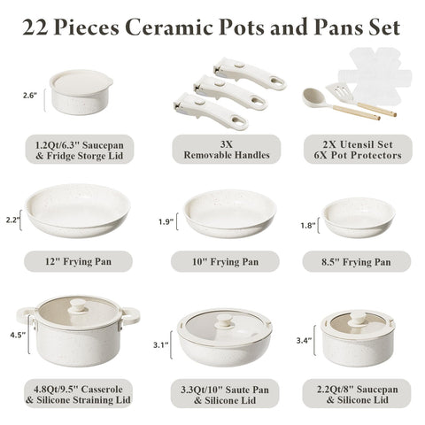Bazova detachable handles highlighting versatile cookware for serving