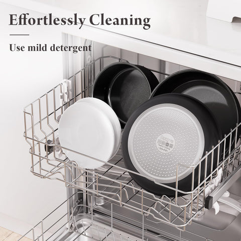 Bazova cookware is dishwasher-safe for convenient cleaning.