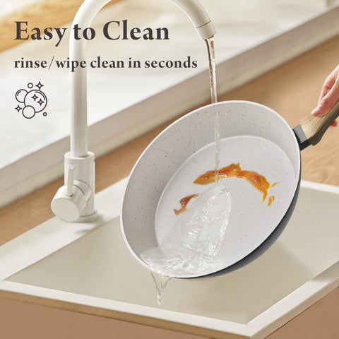 Bazova easy-clean surface with quick rinse after cooking.