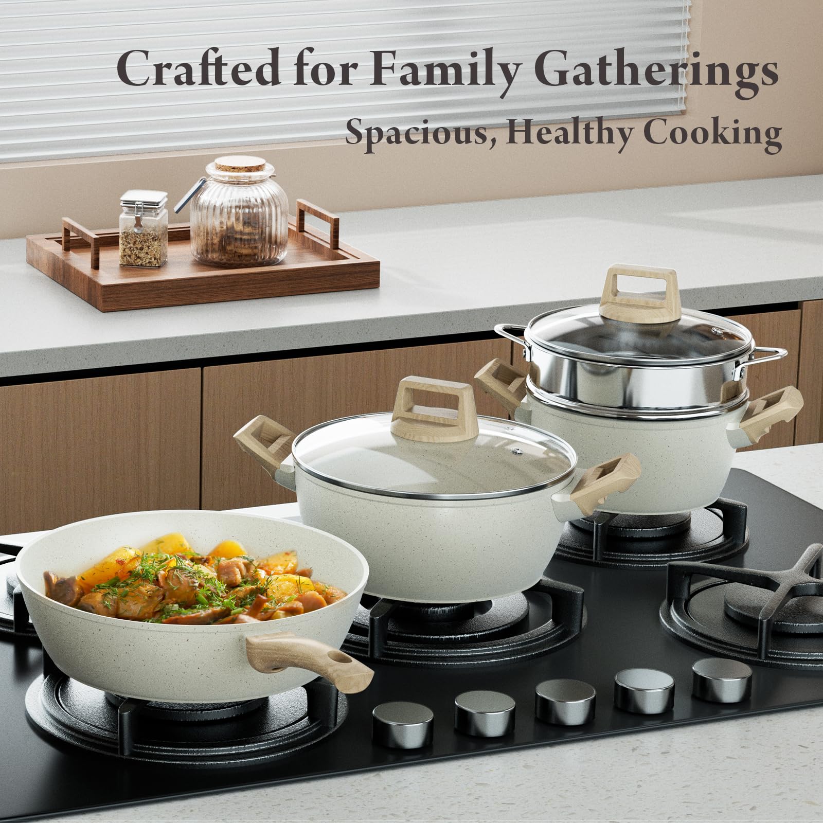 Bazova induction-compatible cookware for versatile stove top use