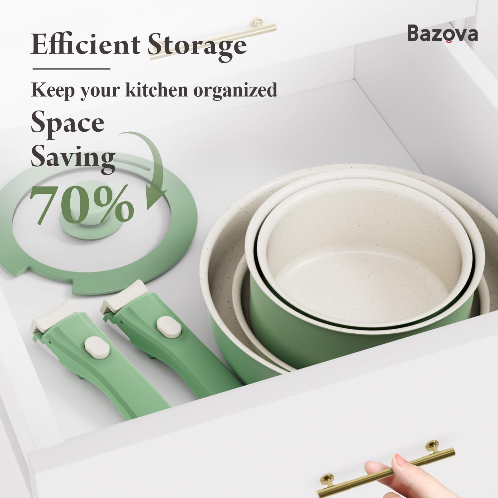 Bazova induction-ready cookware suitable for many stoves and fast heating