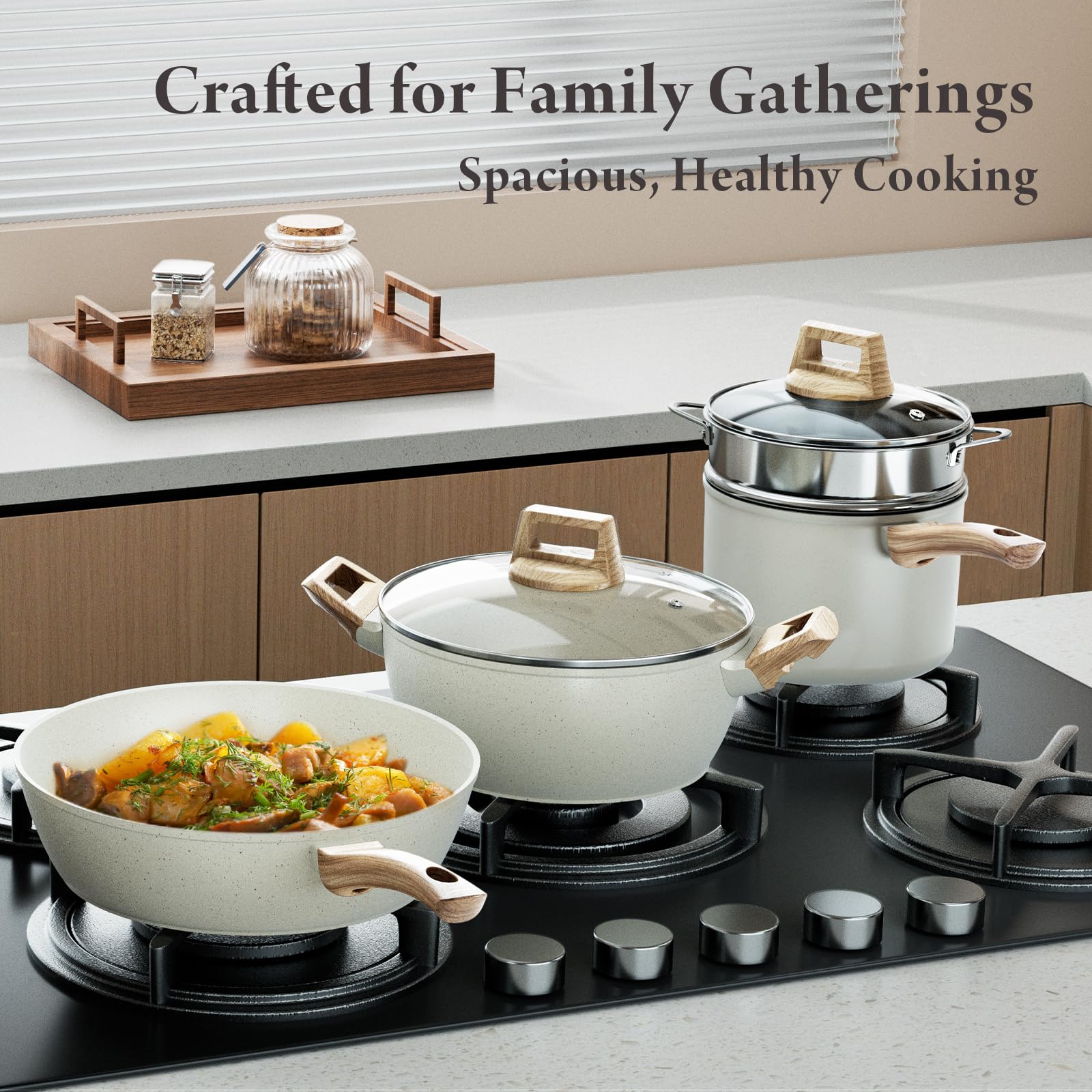 Bazova steamer insert and lids for healthy steaming.