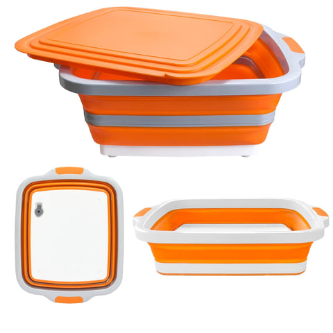 BBQ Prep Tub with Lid protects prep during outdoor cooking.