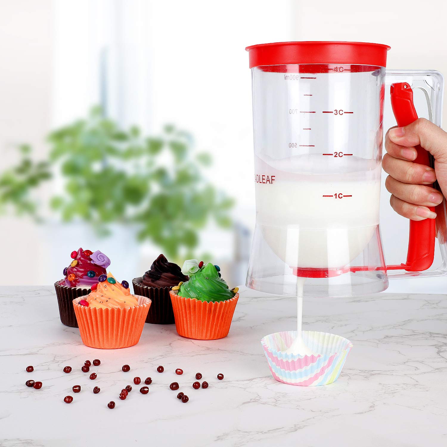 BBSTARZ batter dispenser transparent body makes batter level easy to monitor