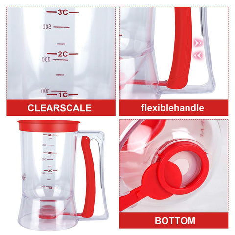 BBSTARZ leak-proof design reduces spills during batter transfer