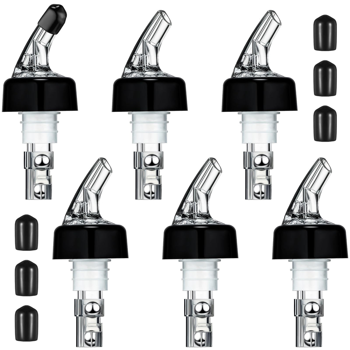 BBTO automatic bottle pourer spout with 1 oz measure for precise pours.